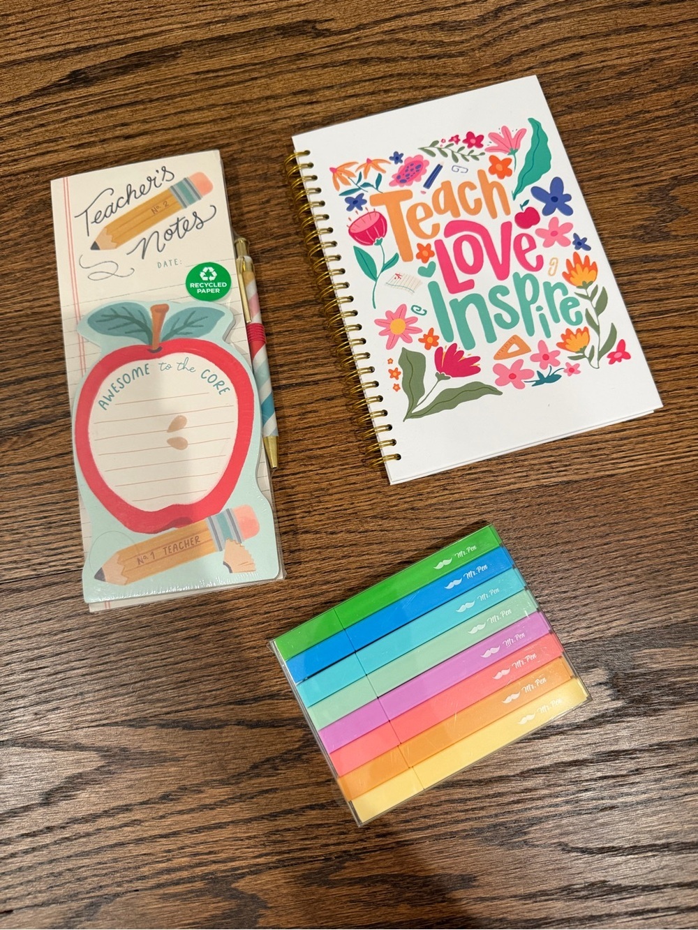 Teacher Notepad, Notebook, Marker Set
